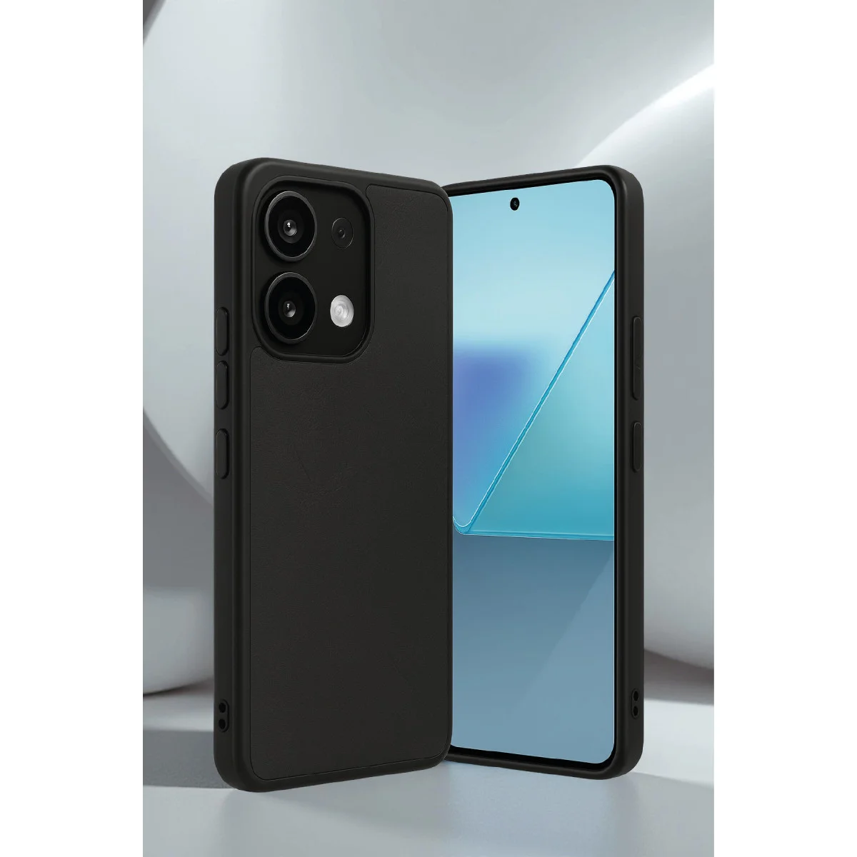 Northcity Note 13 Pro 5G Aras Deri Kılıf - Siyah Premium Korumalı Kılıf (360° Koruma)