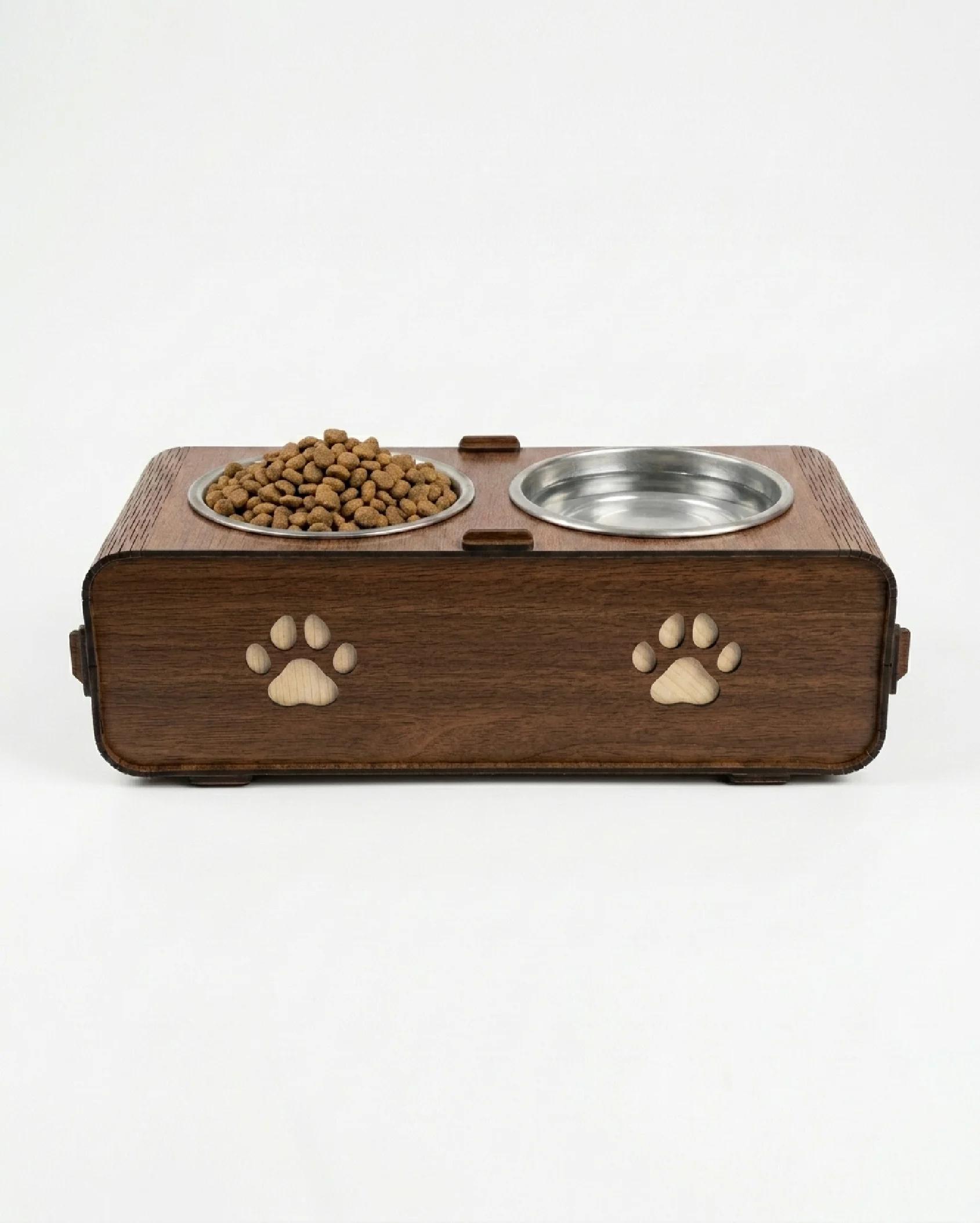 Northcity Nova İkili MDF Mama Kabı Yükseltilmiş Stand - Kedi ve Köpek İçin Ergonomik ve Şık Bakım Çözümü