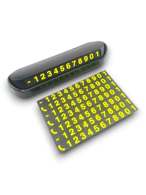 Numaratör - Alüminyum Kasa Gri Çevirmeli Araç İçi Telefon Numarası