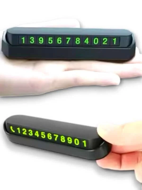 Numaratör - Alüminyum Kasa Gri Çevirmeli Araç İçi Telefon Numarası