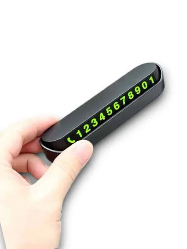 Numaratör - Alüminyum Kasa Gri Çevirmeli Araç İçi Telefon Numarası