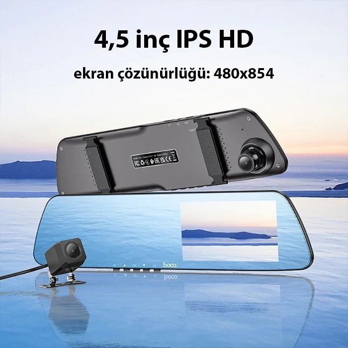 Ön Arka Araç Kamerası - 4.5" IPS HD DVR Dikiz Aynası 1080P 30fps Fiyatı, Yorumları ve Özellikleri