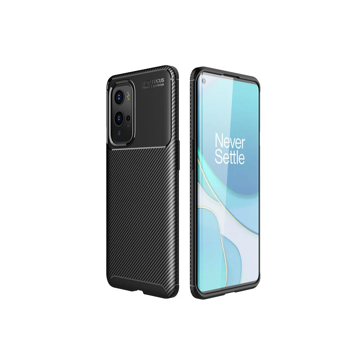 Northcity OnePlus 9 Pro Karbon Fiber Kılıf - Siyah Auto Focus Serisi