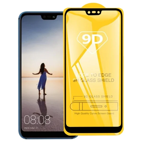 OPPO Realme C11 9D Full Glue Tempered Cam Ekran Koruyucu - 9D Çerçeveli Tam Koruma