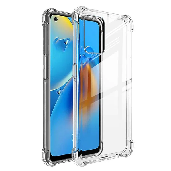 OPPO Reno F19/A74 Kamera Korumalı Shockproof Silikon Kılıf - Darbe Emici Şeffaf TPU