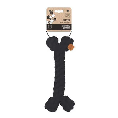 Northcity Örgü Kemik Köpek Oyuncağı Siyah 30 Cm - Dayanıklı, Temiz ve Sevimli