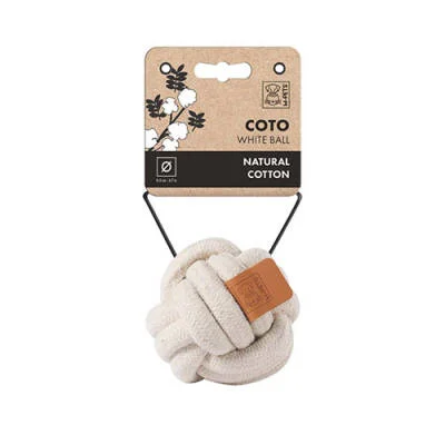 Northcity Örgü Top Köpek Oyuncağı Beyaz 9,5 Cm - Temizlik Kolay ve Dayanıklı Seçenek