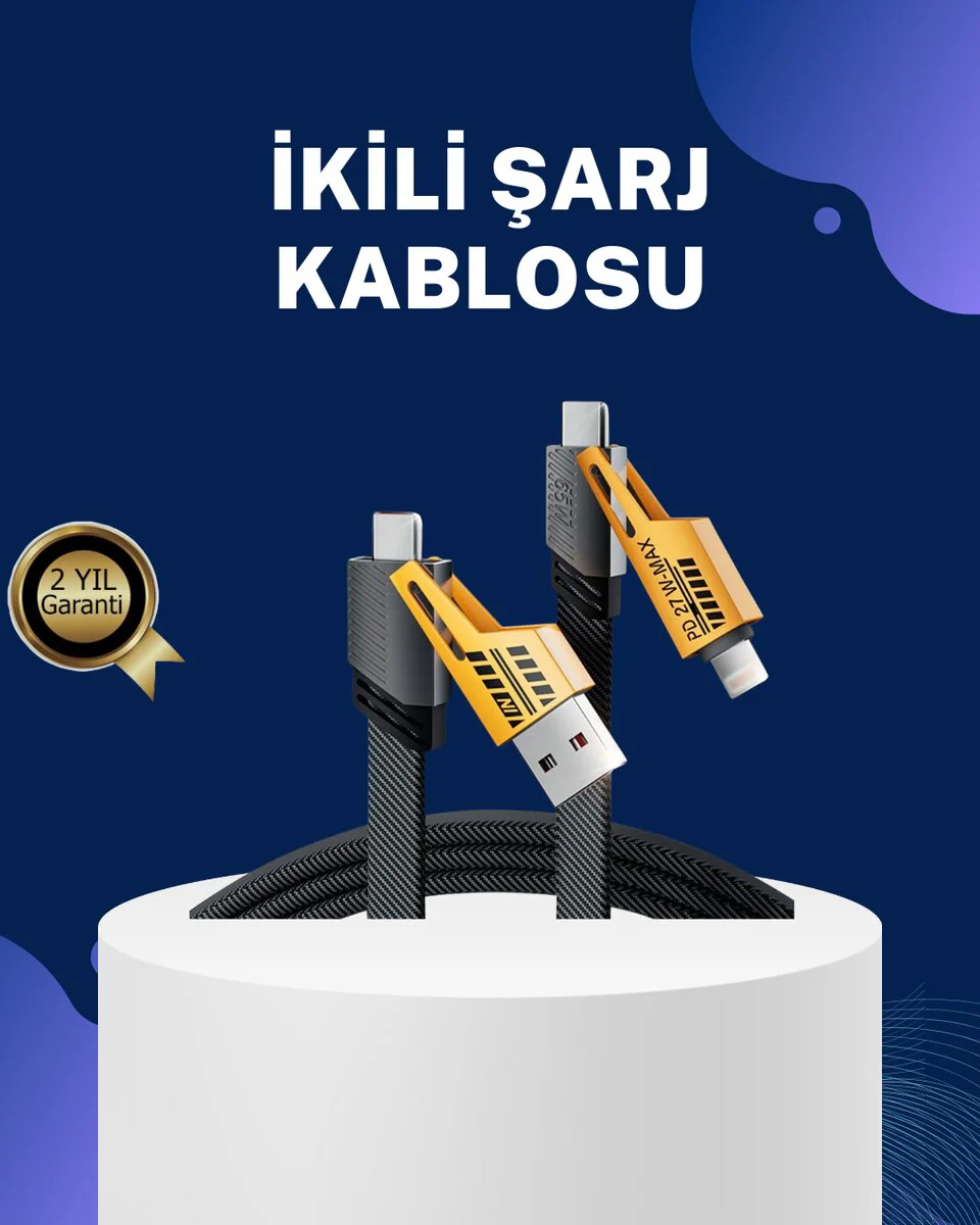 Northcity Örgülü Tasarım 4’ü 1 Arada USB-C Lightning Hızlı Şarj K