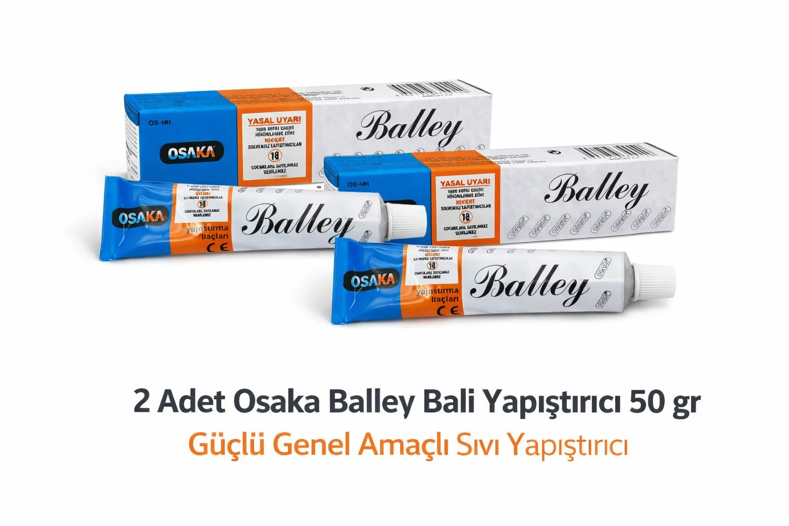 Osaka Balley Bali Sıvı Yapıştırıcı 50 Gr x 2 - Güçlü ve Hızlı Kuruyan Çiftli Paket