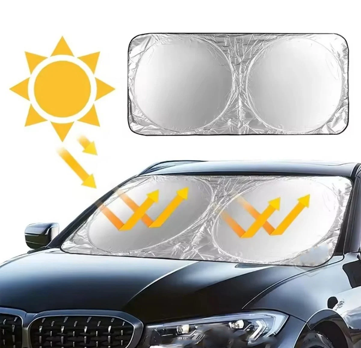 Northcity Oto Güneşlik Metalize Katlanabilir UV Kalkanı 150x70 cm
