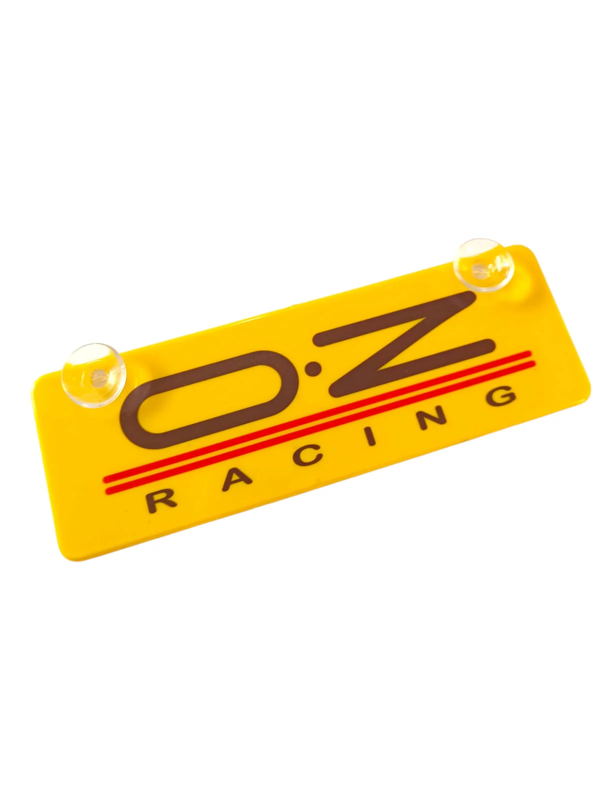 Northcity O.Z Racing Sarı Dekor Plaka Vantuzlu Cam Süsü (22x7.5cm