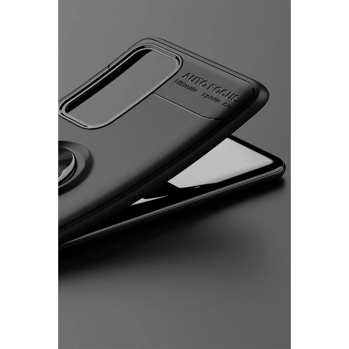 Northcity P40 Kılıf Silikon - 360° Dönebilir ve Mıknatıslı Telefon Kılıfı - Siyah