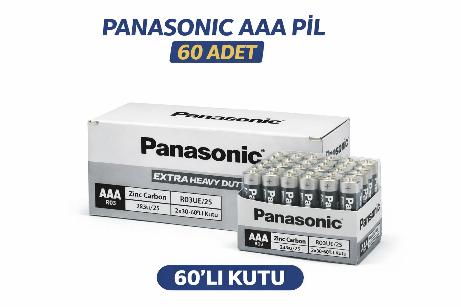 Northcity Pana AAA R03 İnce Kalem Pil Zinc Carbon Extra Heavy Dut