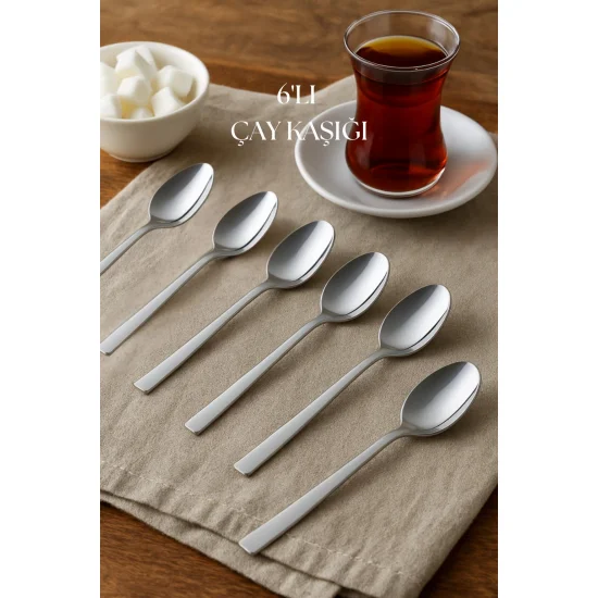 Northcity Paslanmaz Çelik 6’lı Çay Kaşığı Seti – Şık ve Dayanıklı