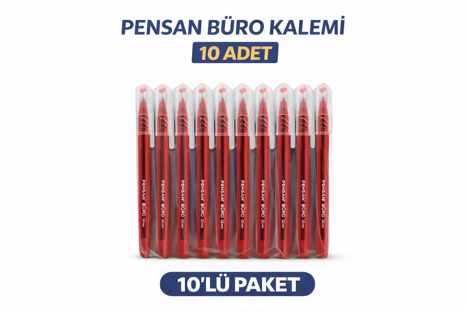 Northcity Pensan Büro 2270 Kırmızı Tükenmez Kalem 1.0 mm Medium -