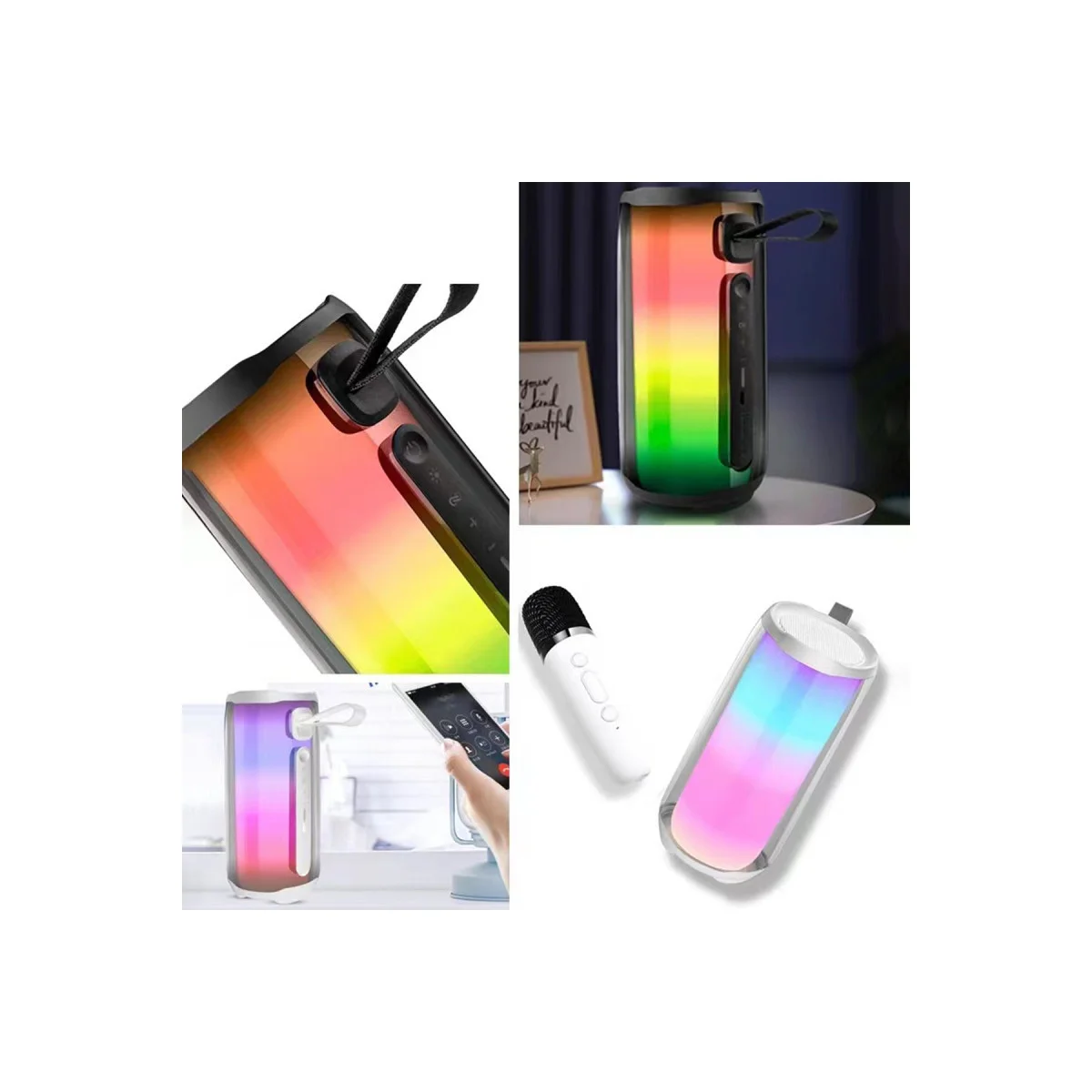 Northcity Pluse 5 Mikrofonlu RGB Kablosuz Hoparlör - Siyah