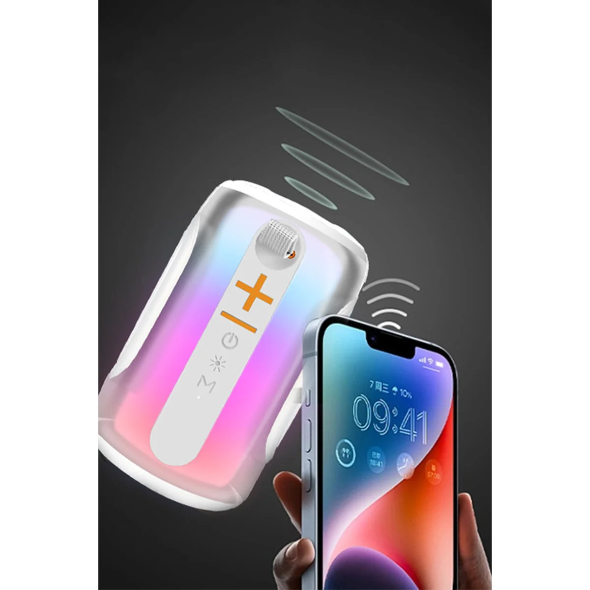 Northcity Pluse 8 RGB Kablosuz Hoparlör Siyah - Bluetooth 5.0 ve Karaoke Özellikli