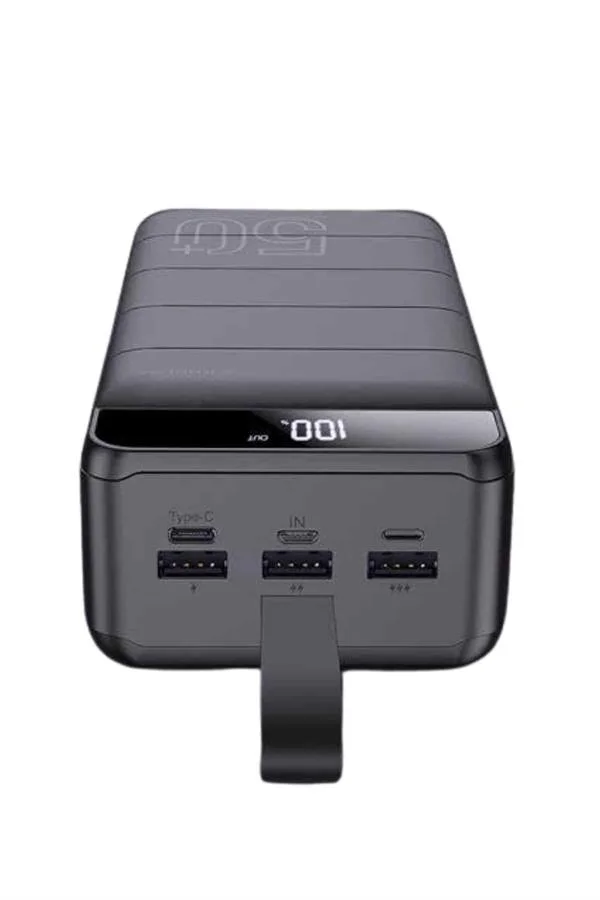 Powerbank Çoklu Şarj Girişi 50.000 mAh - Taşınabilir Dijital Göstergeli Hızlı Şarj