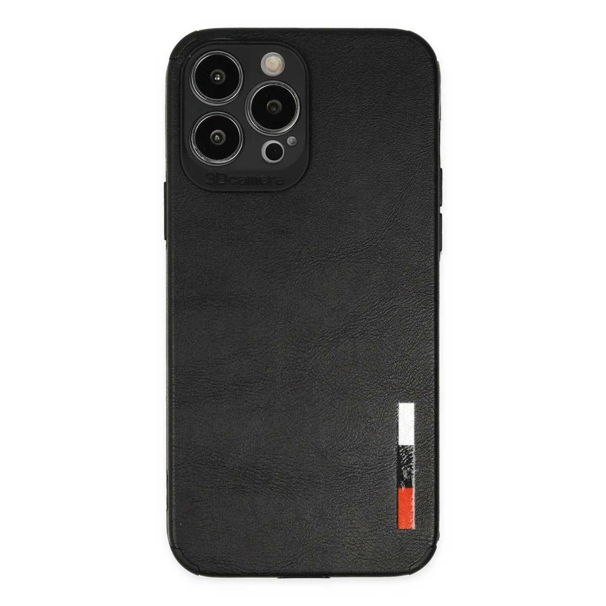 Northcity Premium Deri Silikon Loop Kılıf - iPhone 13 Pro Max Siyah Kamera Kalkanı & Darbe Koruması