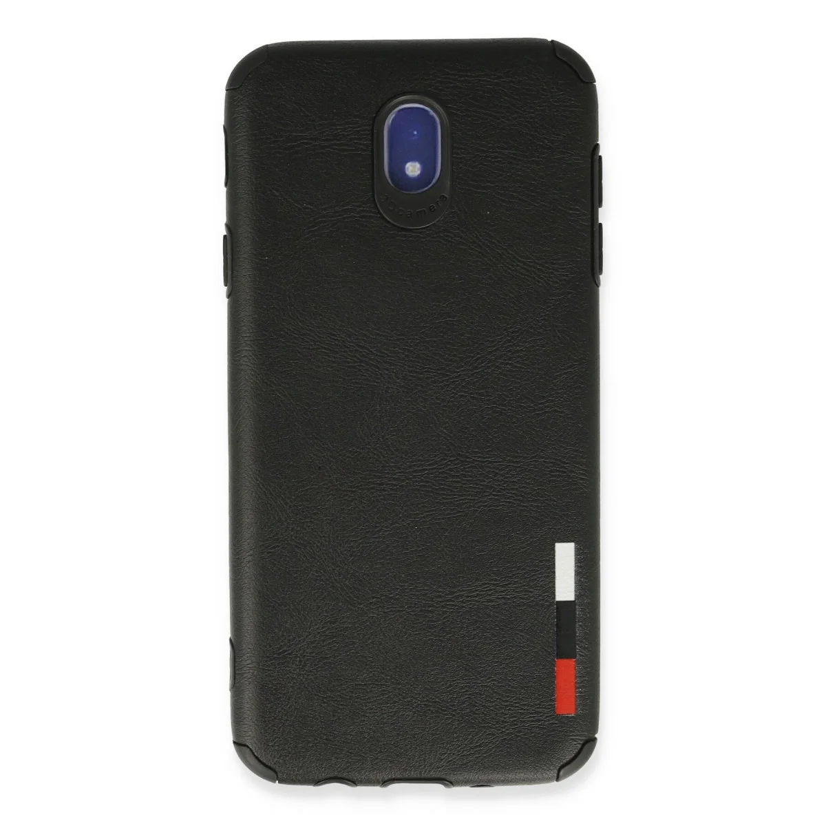 Northcity Premium Deri Silikon Kılıf - Galaxy J7 Pro / J730 Koruma Kapağı - Siyah