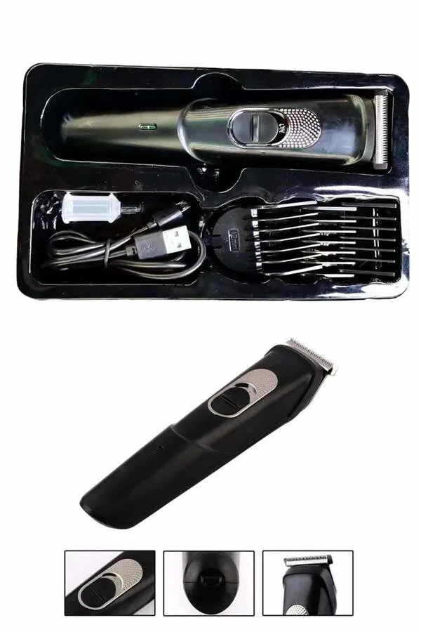 Pro Şarjlı Saç Sakal Tıraş Makinesi - Ergonomik Kablosuz Kesim ve Ense Kesme