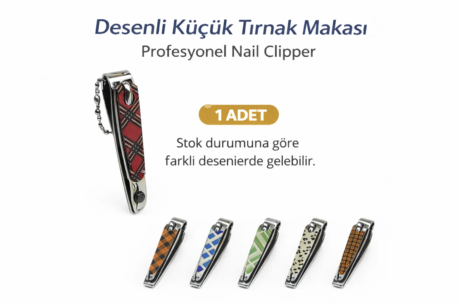 Northcity Profesyonel Küçük Tırnak Makası Desenli Nail Clipper - 