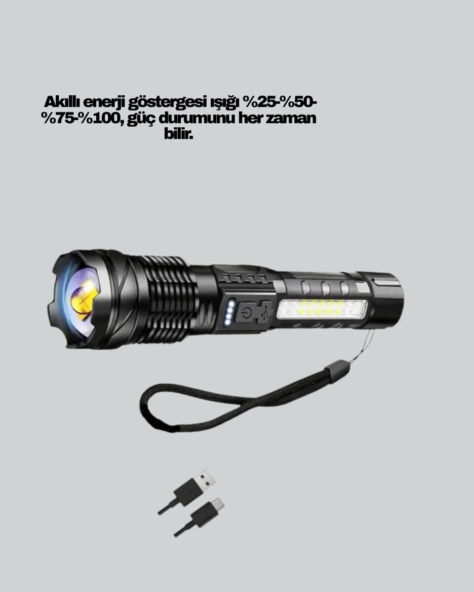 Northcity Profesyonel LED El Feneri - Acil Durum ve Outdoor İçin 