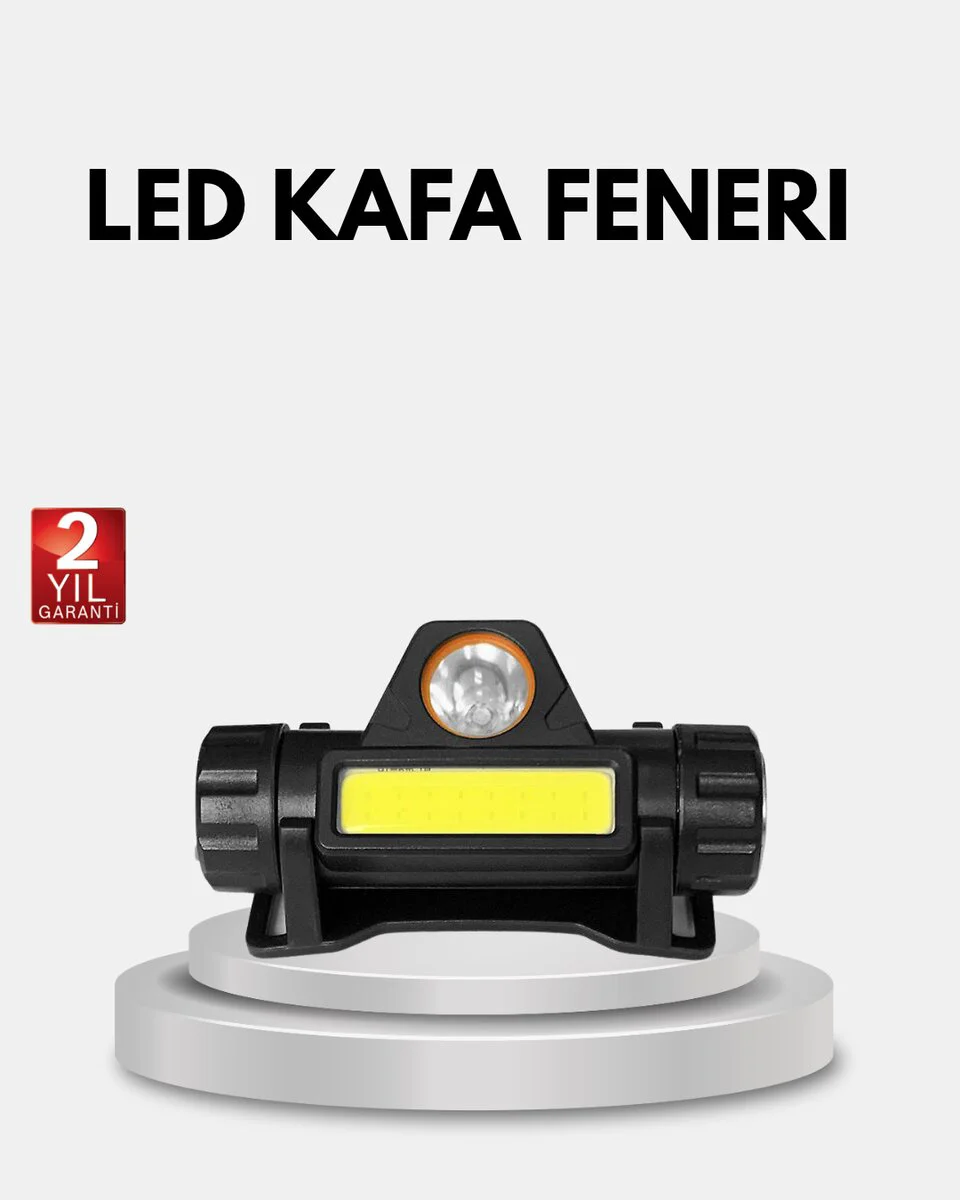 Northcity Profesyonel Şarjlı LED Kafa Feneri – Uzun Mesafe + Orta