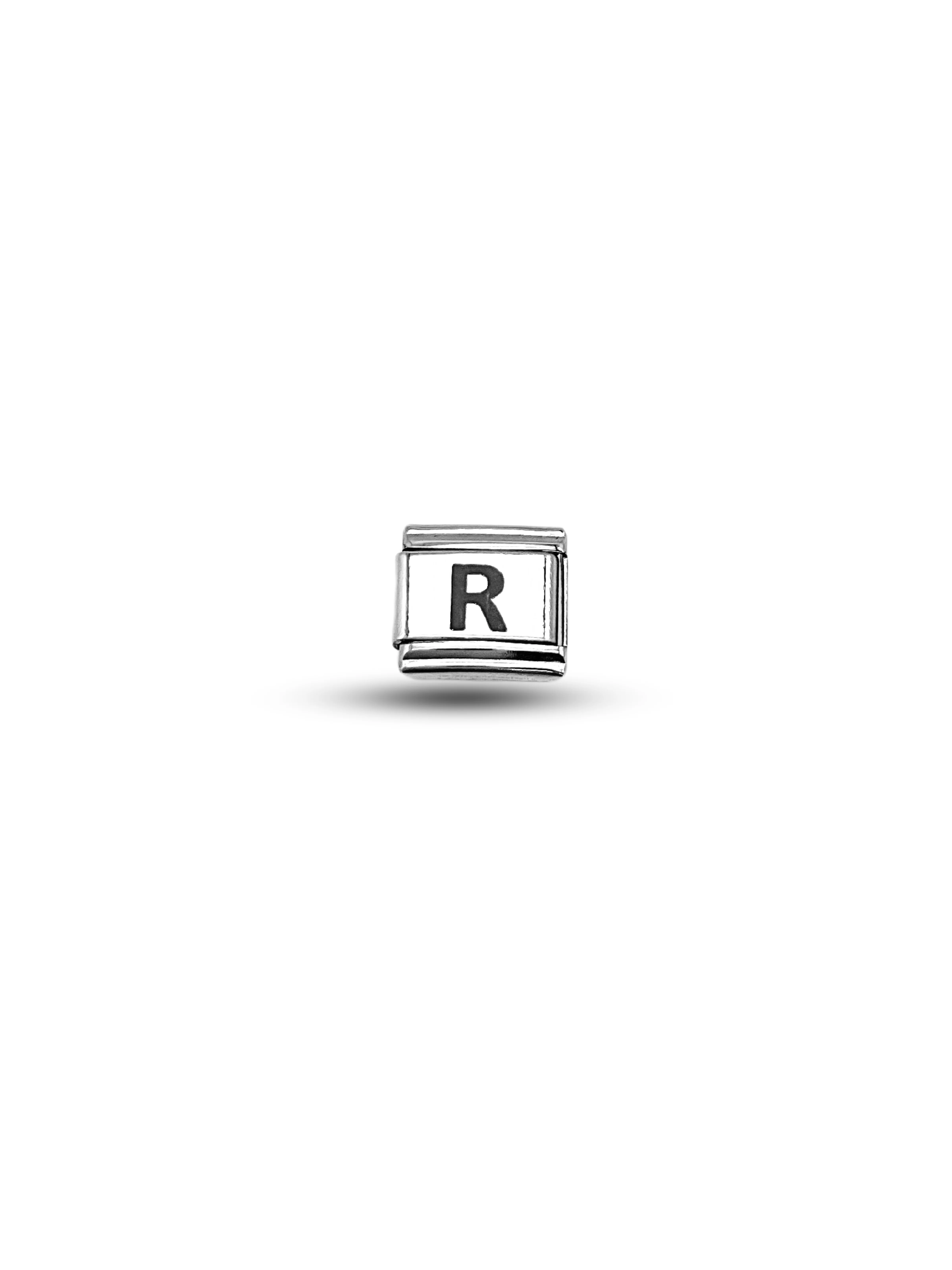 Northcity “R” Harf Charm – Paslanmaz Çelik Bileklik Modülü, Kişiy