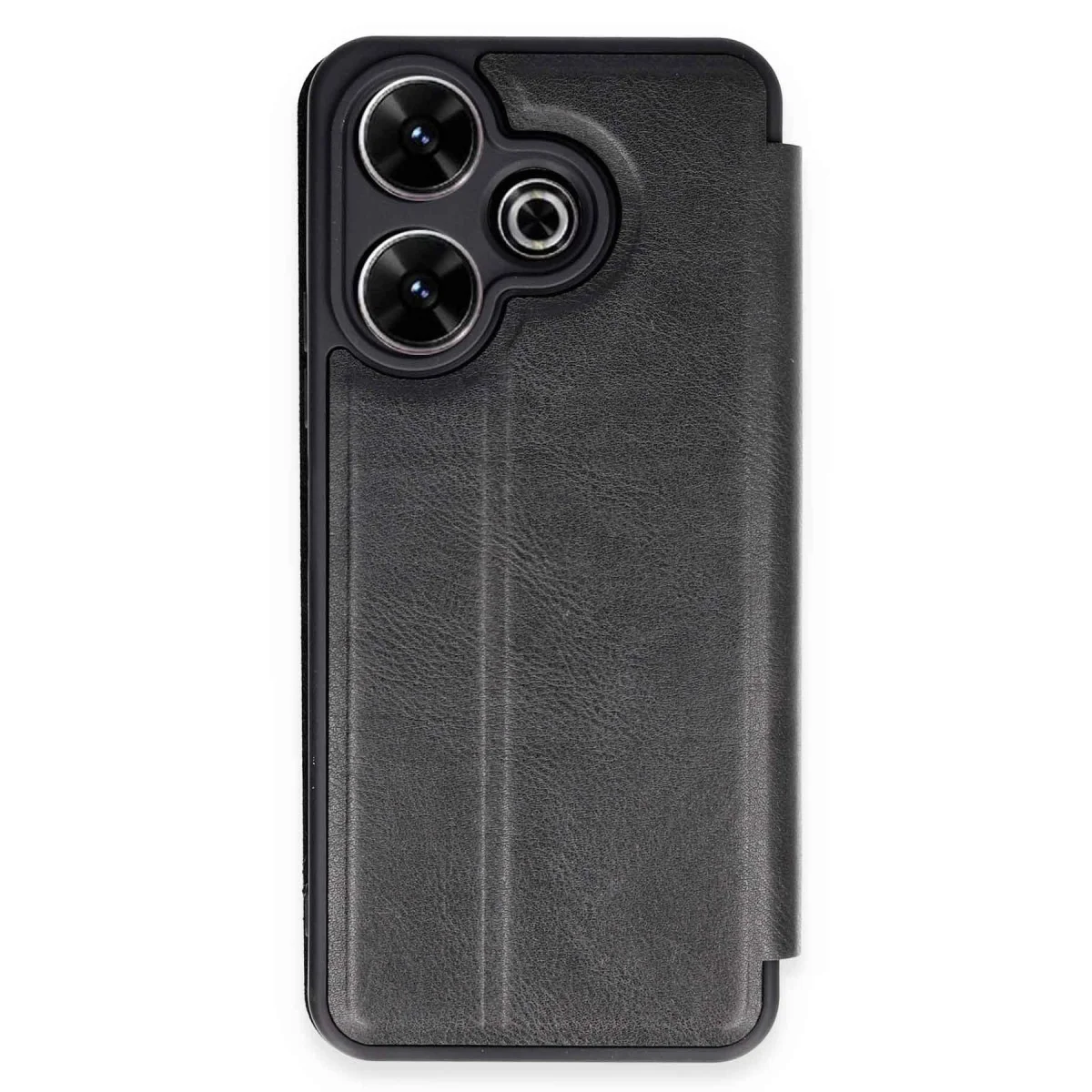 Northcity Redmi 13 4G Flip Cover Kılıf - Siyah Premium Koruma Kapağı