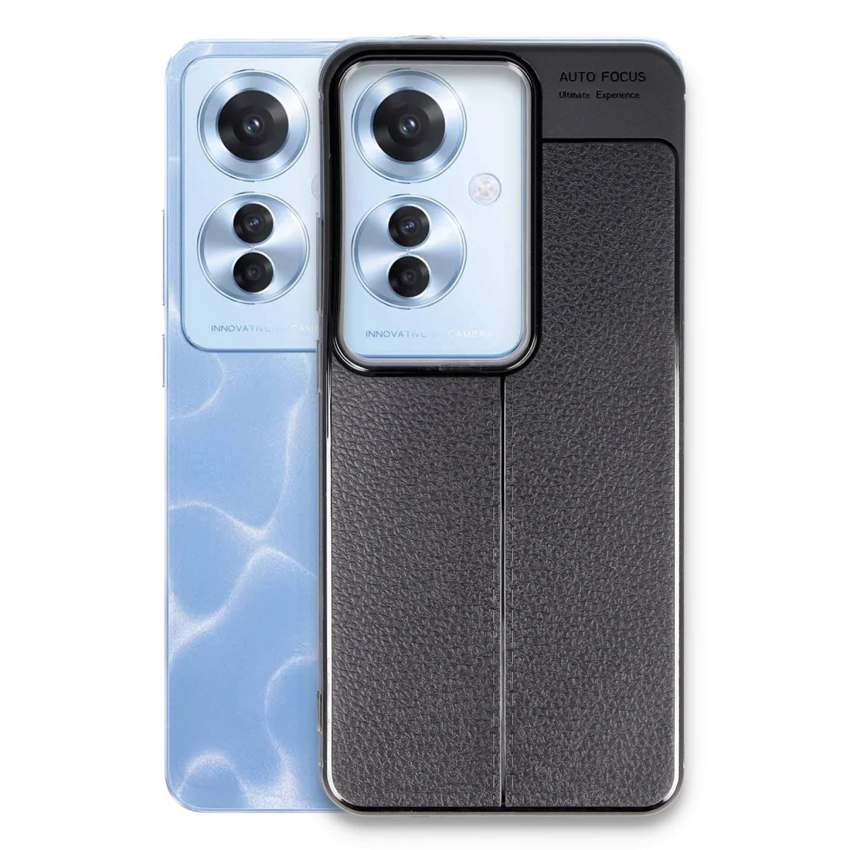 Northcity Reno 11F Auto Focus Kılıf - Premium Deri Dokulu, Yüksek Darbe Korumalı Siyah Telefon Kılıfı