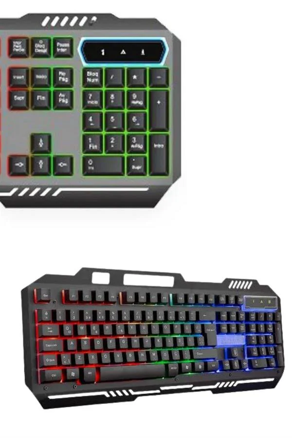 RGB Işıklı Gaming Oyuncu Klavye ve Mouse Seti - Hediyelik ve Mekanik