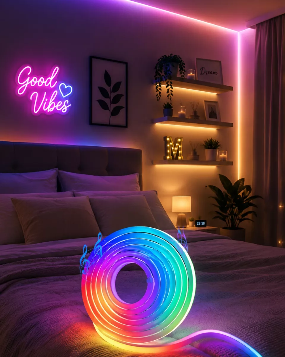 RGB Neon Şerit Işıklar - 16 Milyon Renk USB Led TV Arkası Oyun Odası Dekorasyonu