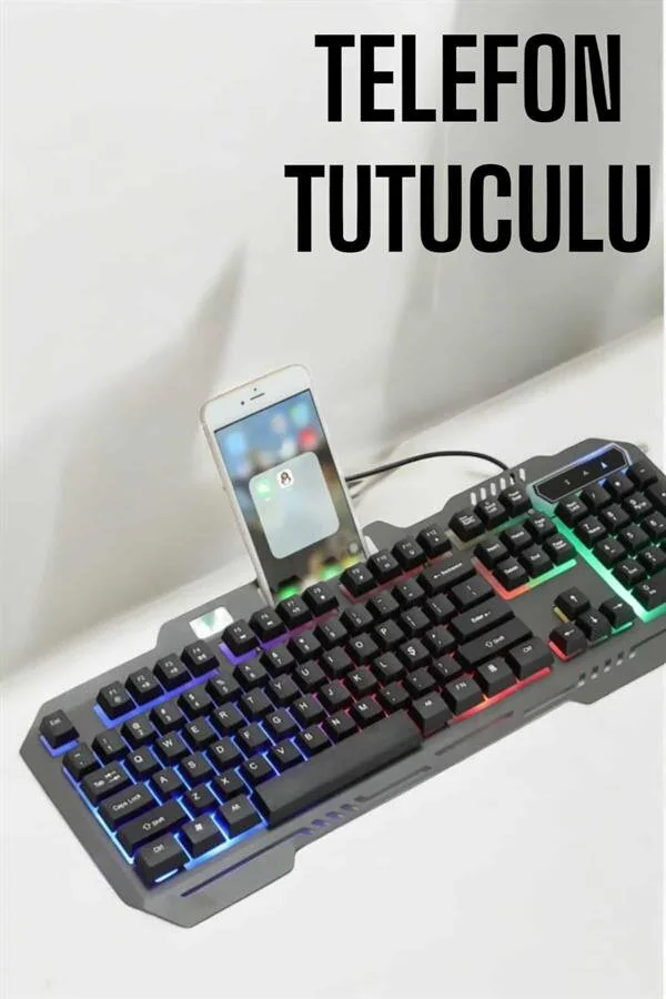 RGB Oyuncu Klavye ve Işıklı Mouse Seti - Hediyelik ve Profesyonel Performans