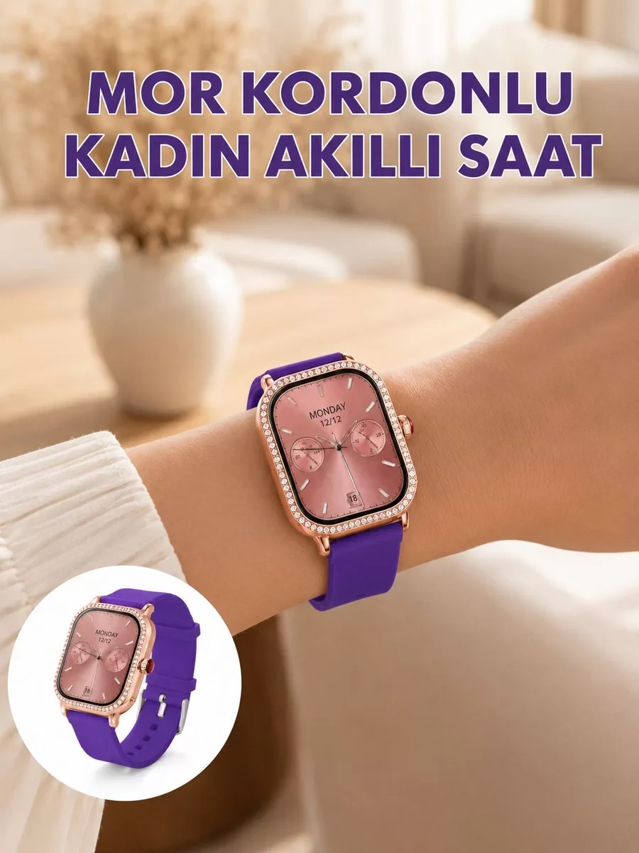 Northcity Rose Gold Dokunmatik Kadın Akıllı Saat - Arama Özelliği