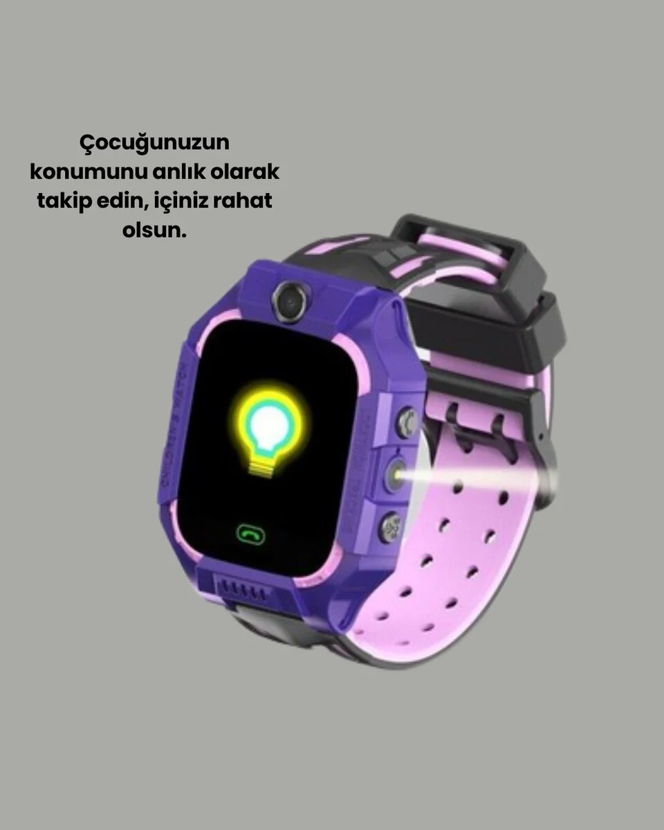 S10 Mor Çocuk Takip Saati - Elektronik Bariyer ve Sesli Mesaj Destekli