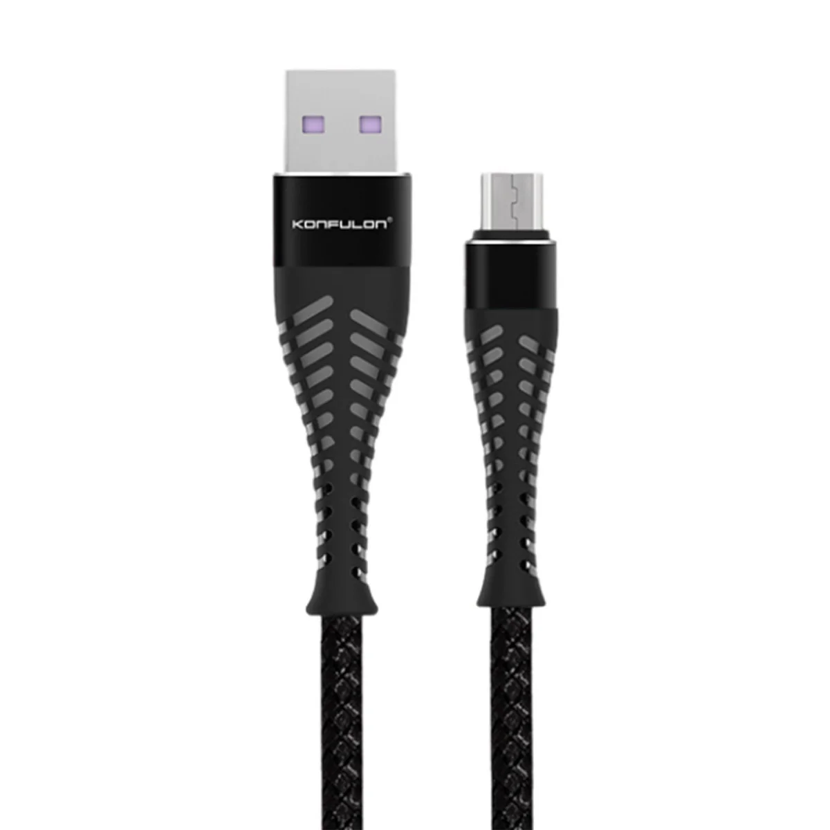 Northcity S61 Hızlı Şarj Micro USB Kablo 1.2M 2.1A Siyah - Dayanıklı Naylon Örgü