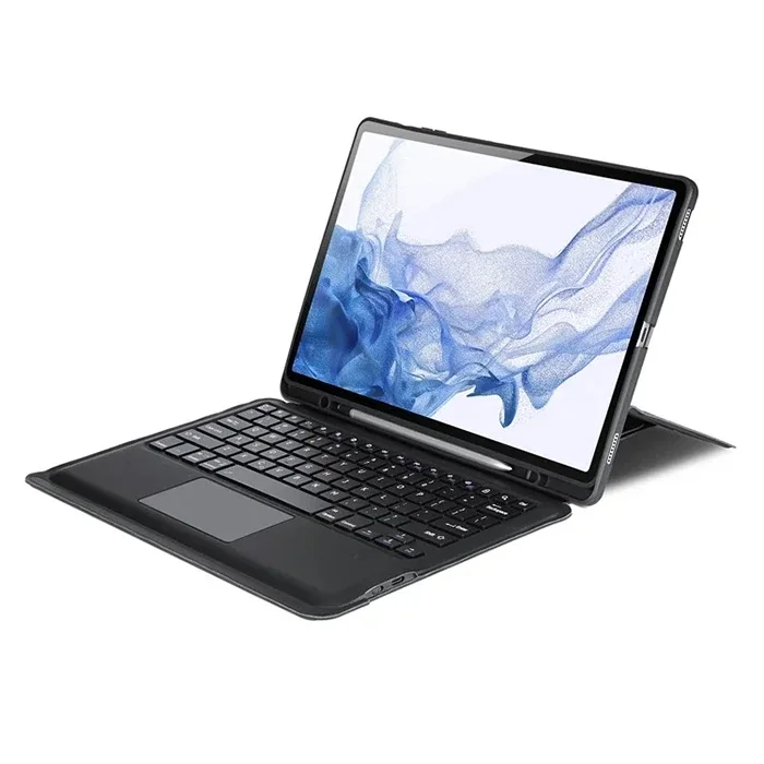 Samsung Galaxy Tab S9 Bluetoothlu Klavyeli & Touchpadli Manyetik Kılıf - 3’lü Ofis Dönüştürücü