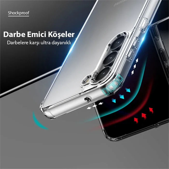 Samsung Galaxy S23 Plus Darbeye Dayanıklı Şeffaf Kılıf - Şok Absorblu Magsafe Uyumlu Silikon Case