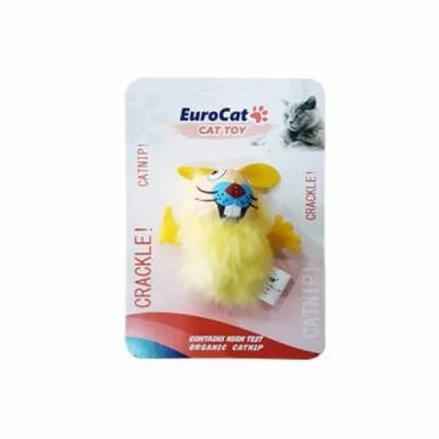 Northcity Sarı Fare Kedi Oyuncağı 7.5 cm - Kediler İçin Etkileşimli Tırmalama ve Oyuncak