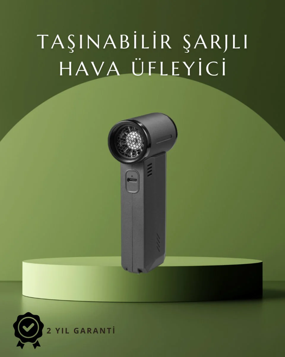 Şarjlı Hava Üfleyici Toz Temizleme Makinesi - Araç İçi Ev İçi Kompakt Çözüm