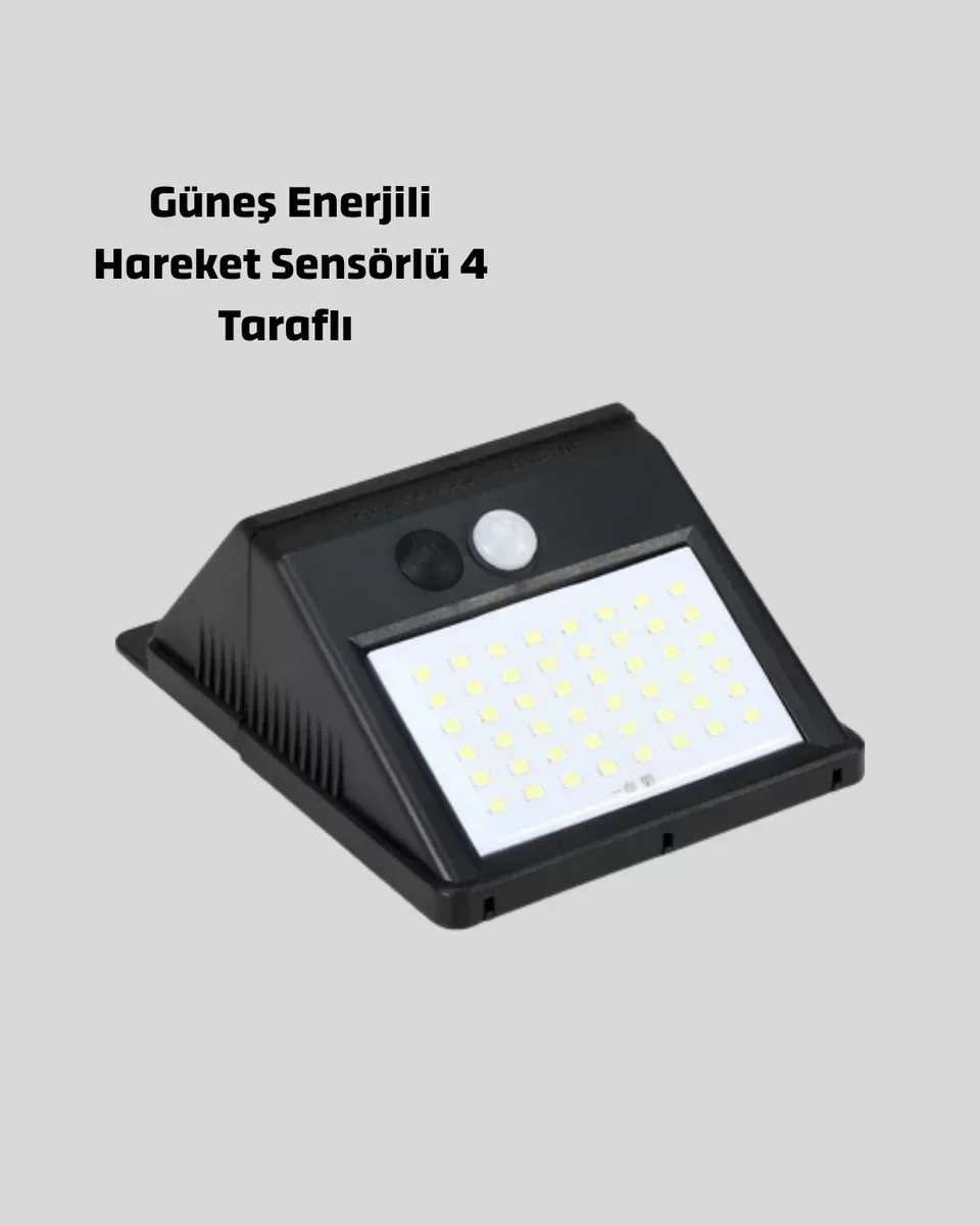 Sensörlü Güneş Enerjili LED Duvar Lambası - Akıllı Bahçe ve Balkon Aydınlatması