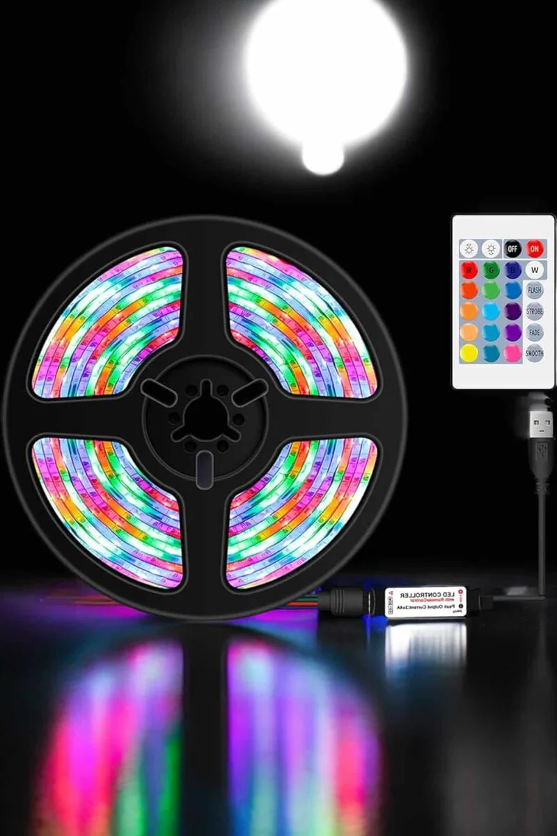 Şerit LED 10 Metre Yeni Nesil - USB Güçlü, Ses Duyarlı ve Uzaktan Kumandalı Aydınlatma