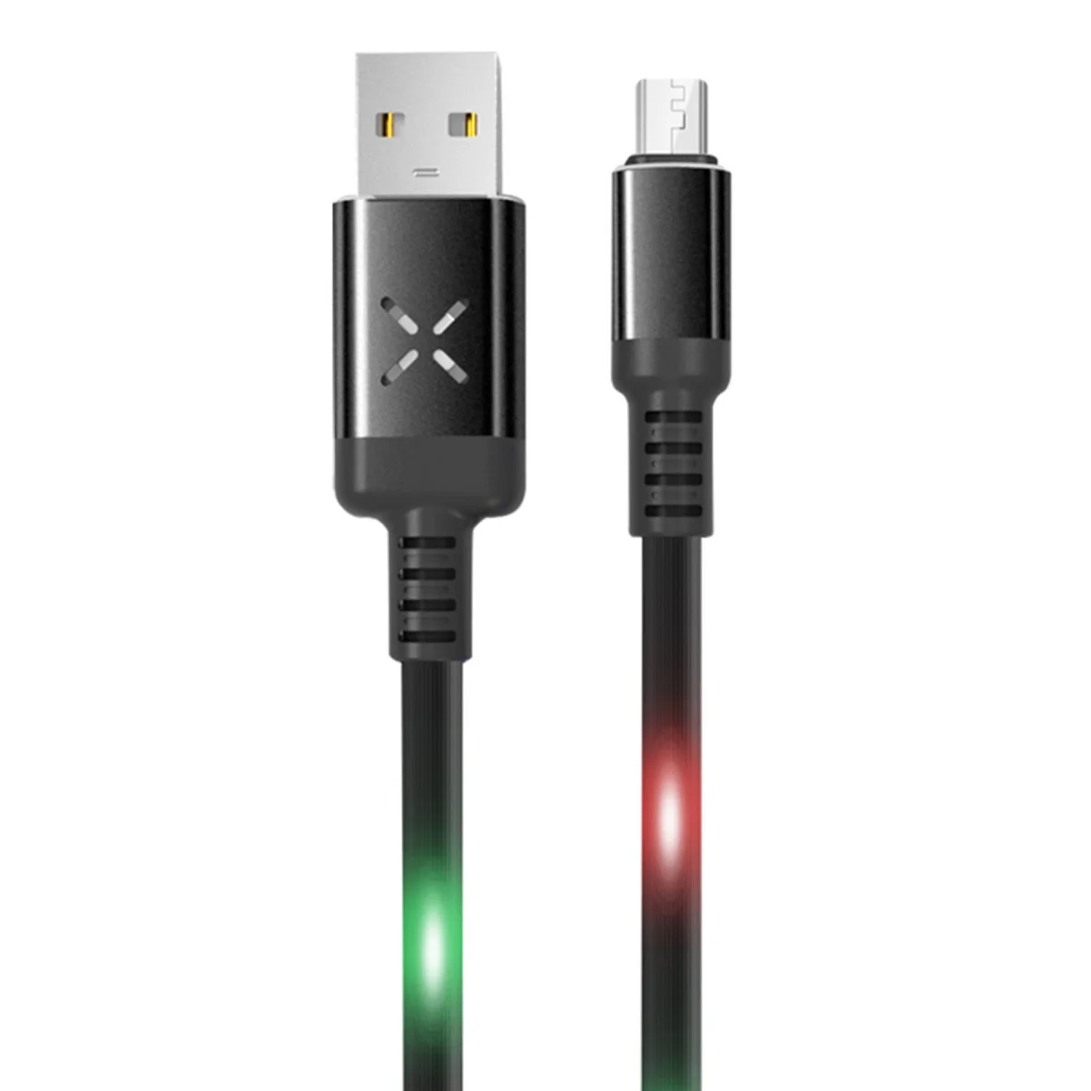 Northcity Ses Duyarlı Işıklı Micro USB Kablo 1M 2A - Siyah ve Şık Şarj Deneyimi