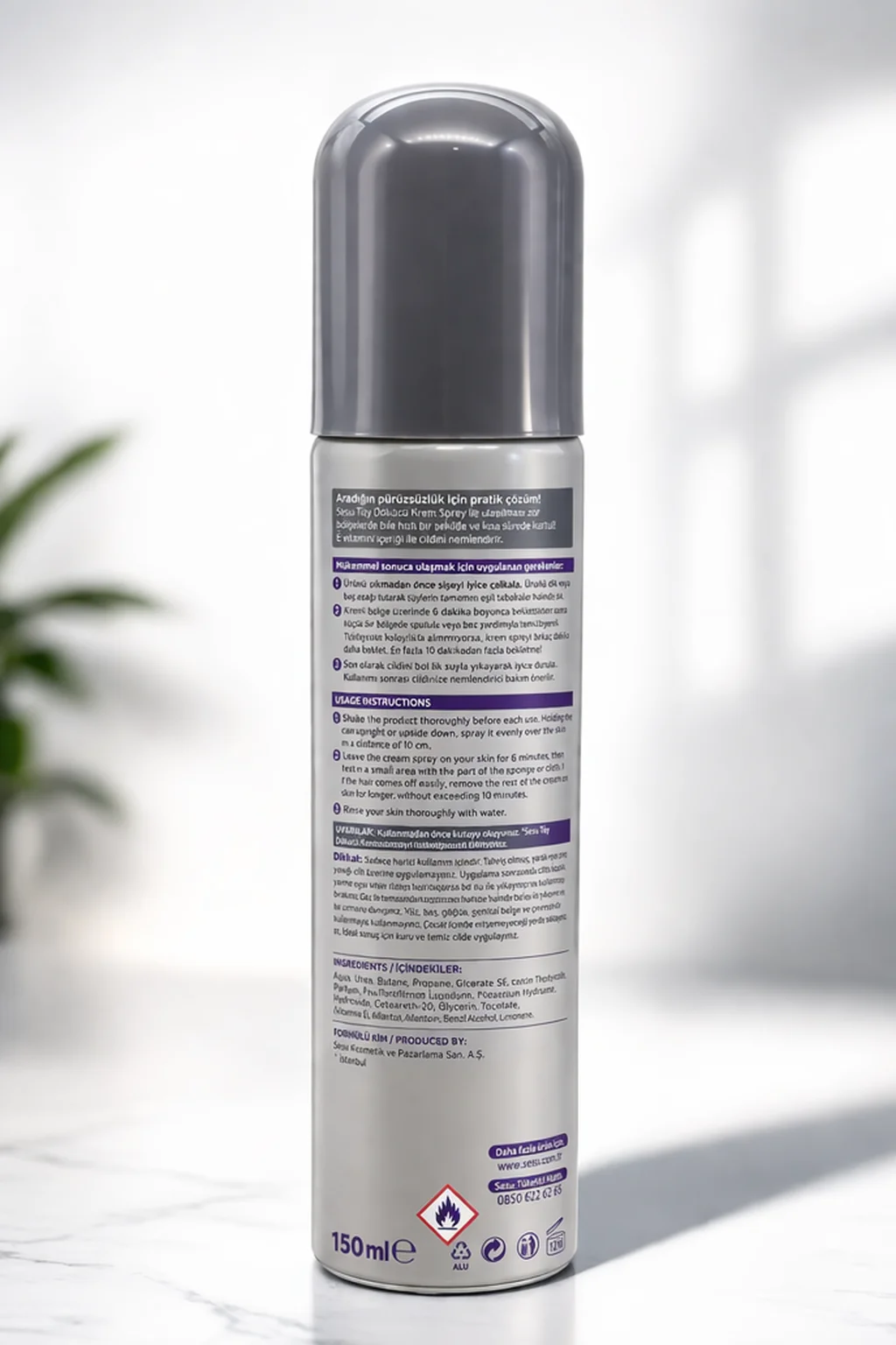 Northcity Sesu Men Tüy Dökücü Krem Sprey 150 ml - Hızlı ve Etkili