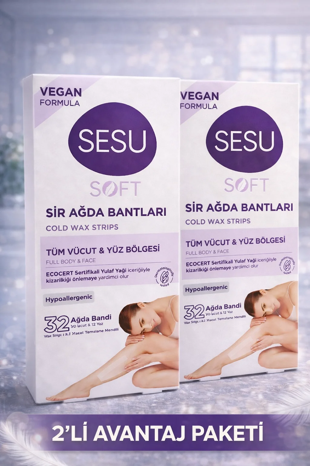 Northcity Sesu Soft Sir Ağda Bantları Vegan Soğuk Ağda 32 Adet Tü