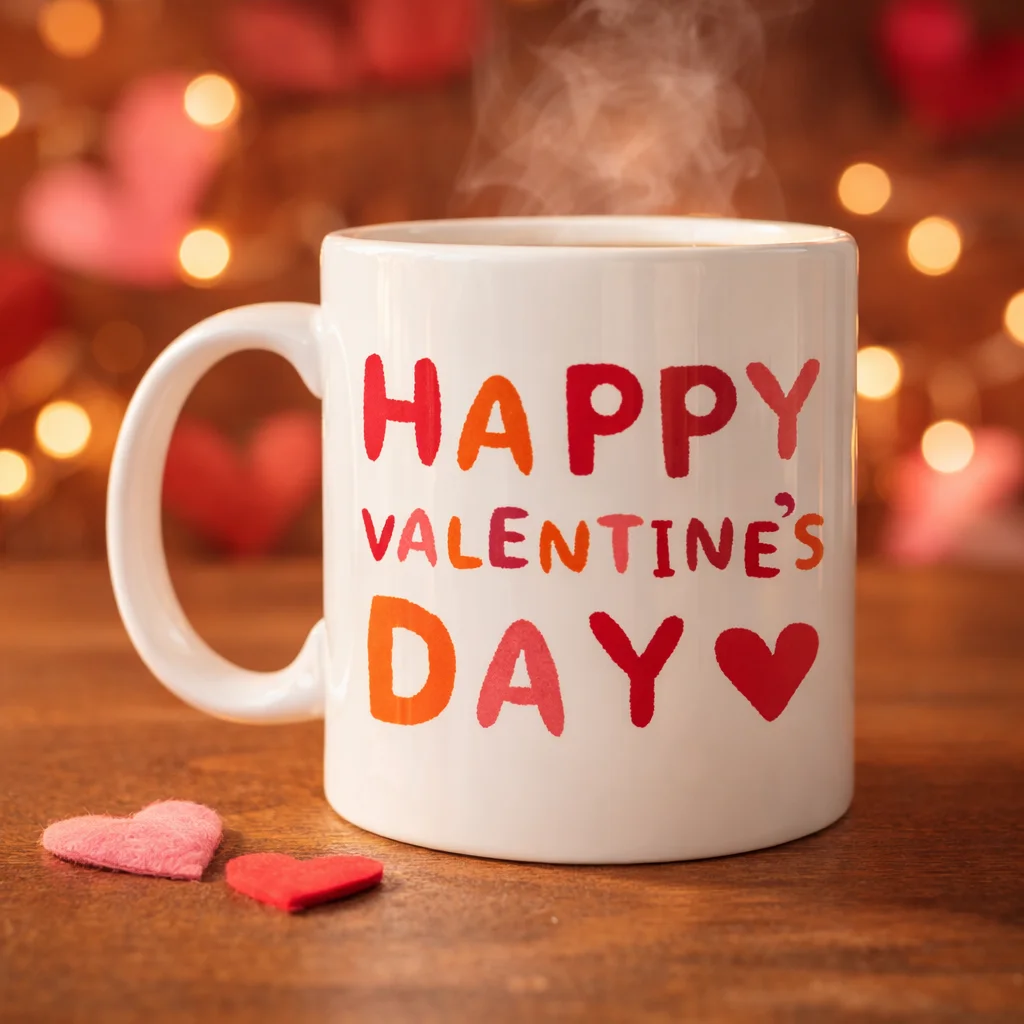 Northcity Sevgililer Günü Porselen Kupa – Happy Valentine’s Day A