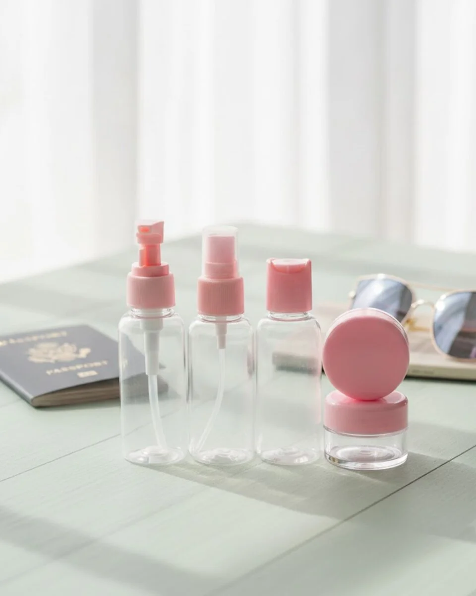 Seyahat İçin 5’li Kozmetik Dolum Seti 30 ml - Pratik Bakım Çantası