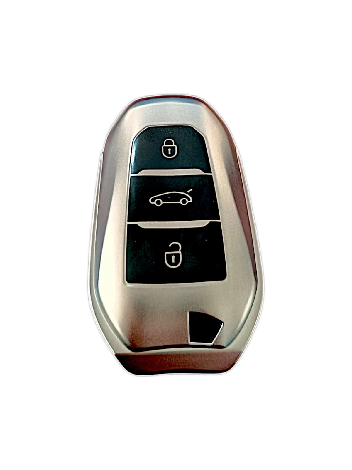 Silikon Anahtar Kılıfı Füme - Peugeot Kumanda Kabı (C3, C4, 208, 308, 508, 3008, 2008, 5008 Uyumlu)
