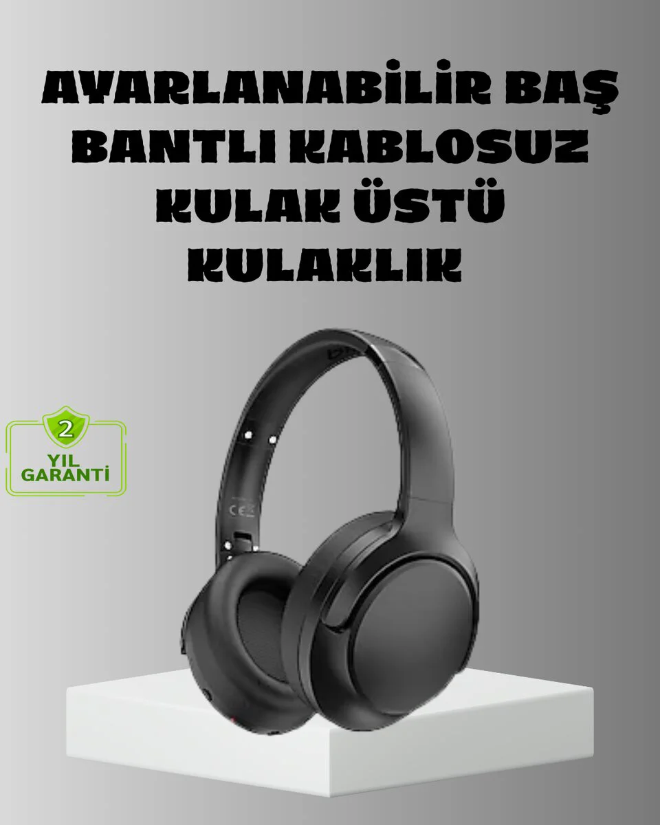 Northcity Siyah Kablosuz Bluetooth Kulaklık 300 mAh Hızlı Şarj Ka
